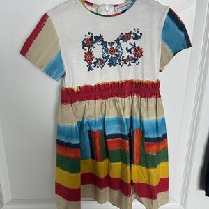 Dolce & Gabbana Multicolor Striped Kids Dress